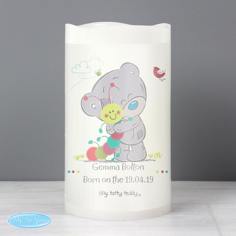 Personalised Tiny Tatty Teddy Cuddle Bug Nightlight LED Candle Extra Image 2